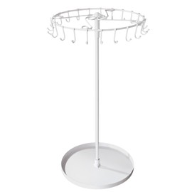BENEONY UMAIL Necklace Holder Spinning Display Stand Tree Tower Metal Adjustable Jewelry Holder Organizer for Women and Girls (White)