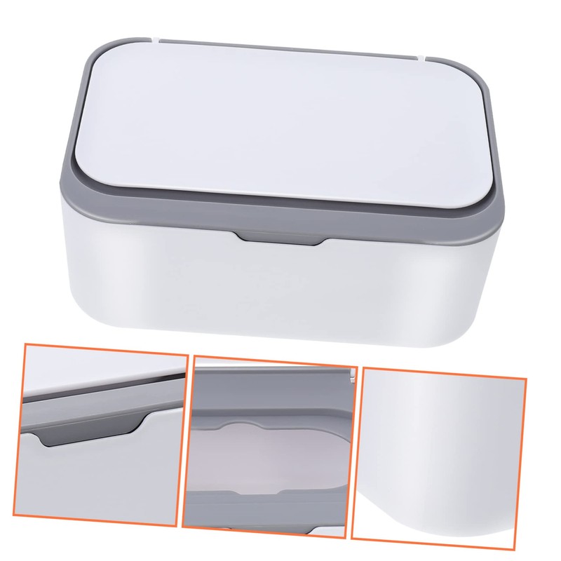 GLEAVI 1Pc Capacity Tissue Box Grey Material Wet and Dry