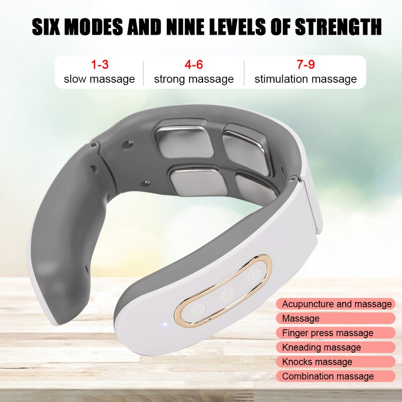 Wireless Neck Massager 9 Gears Adjustment Electric Cervical Vertebra Care