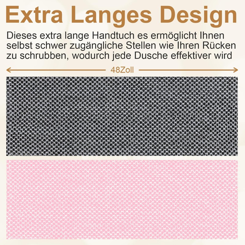 Exfoliating Shower Towel, 2-in-1 Exfoliating Towel, Premium Scrub Wash Cloth