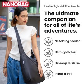 Nanobag - Bolsa cruzada ultraligera | Perfecta para viajes, compras y uso diario | Reutilizable, pequeña, ecológica (pato, honda)