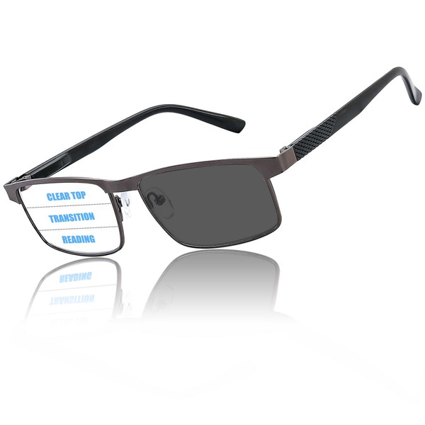 GHDBFMB Photochromic Multifocus Progressive Reading Glasses Men Blue Light Blocking