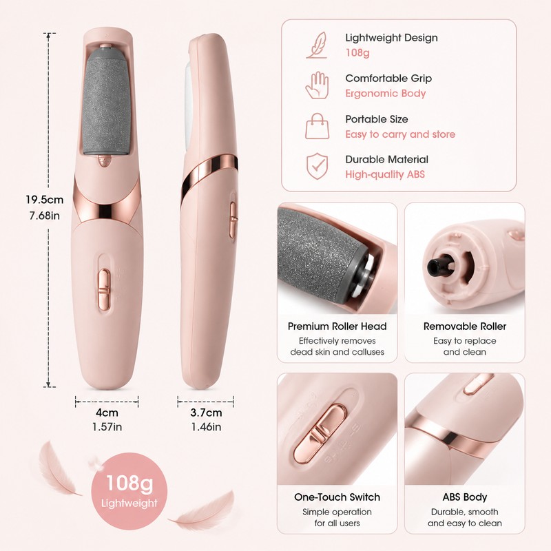Electric Foot File for Smooth Feet – USB Rechargeable Callus