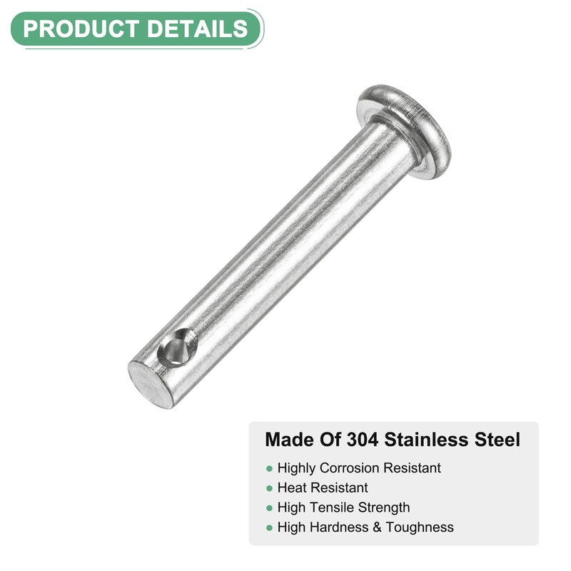 M METERXITY 10-Pack Single Hole Clevis Pins, M5 x 30mm