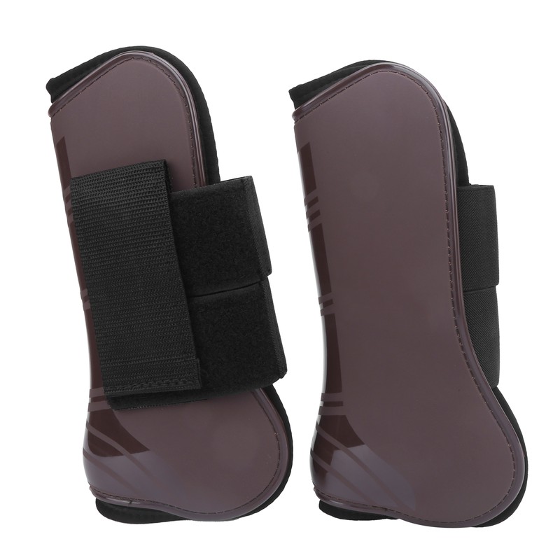 1Set Horse Tendon Boots PU Elastic Thickened Adjustable Horse Leg