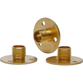Kopp 344801082 Holder for Metal Lamp Holder, E14 and E27, Pack of 3 in Bag, Colour: Brass,
