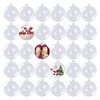 30 Pcs Christmas Baubles Clear Plastic Transparent Baubles Fillable Xmas