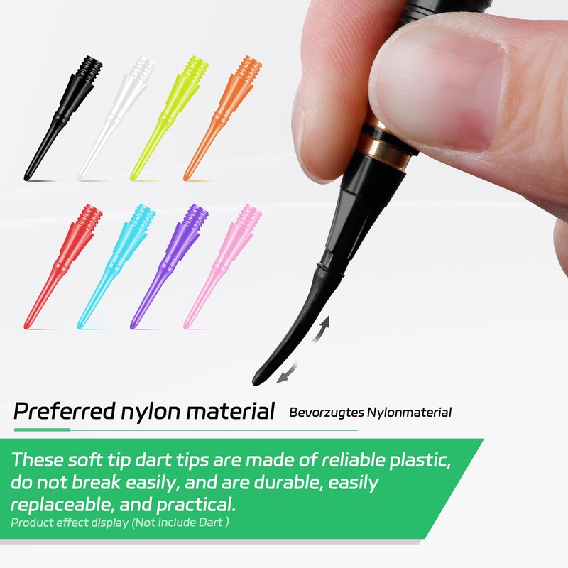 CyeeLife Plastic Dart Tips, Pack of 100, 2BA Thread, Extremely