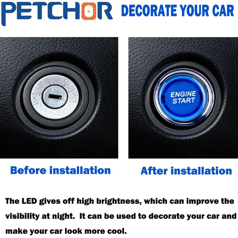 PETCHOR 12V 50A Car Starter Switches, Ignition Starter Off(ON) Momentary