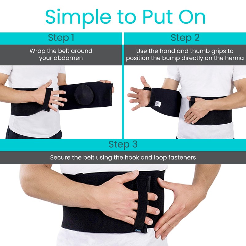 Vive Umbilical Hernia Belt for Men and Women - Abdominal