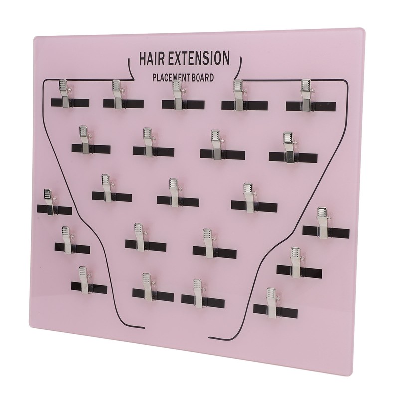 Wig Extension Holder Board Acrylic 22 Stainless Steel Clips Hair