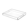 NIUBEE Acrylic Serving Tray 11x14 Inches -Spill Proof- Clear Decorative