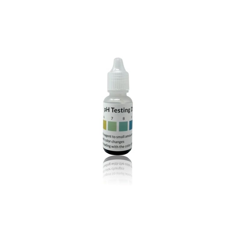 pH Testing Reagent Drops, Wide Range from 4-10 pH, Made