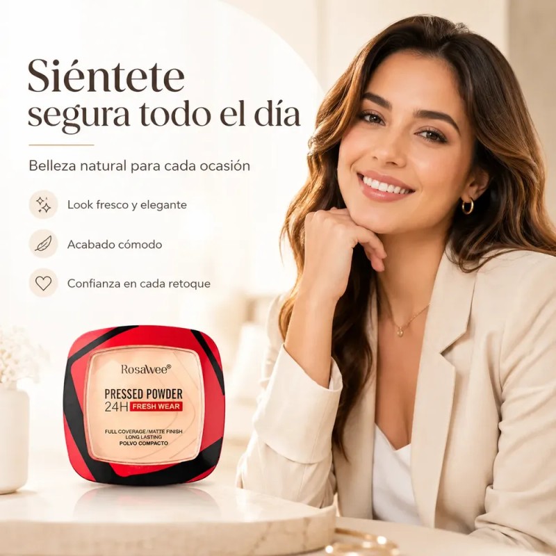 Polvo Compacto Facial Mate 24h Cobertura Alta
