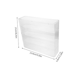 Baluue Clear Makeup Organizer with Dividers Transparent Desktop Cosmetic Storage Box for Lipsticks Essential Oils Skincare Compact Vanity Organizer for Easy Access and Space Saving