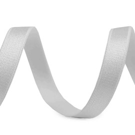 maDDma Satin Elastic Band Bra Strap from 1 m x 10 mm Laundry Rubber Silky Gloss Colour: Light Grey
