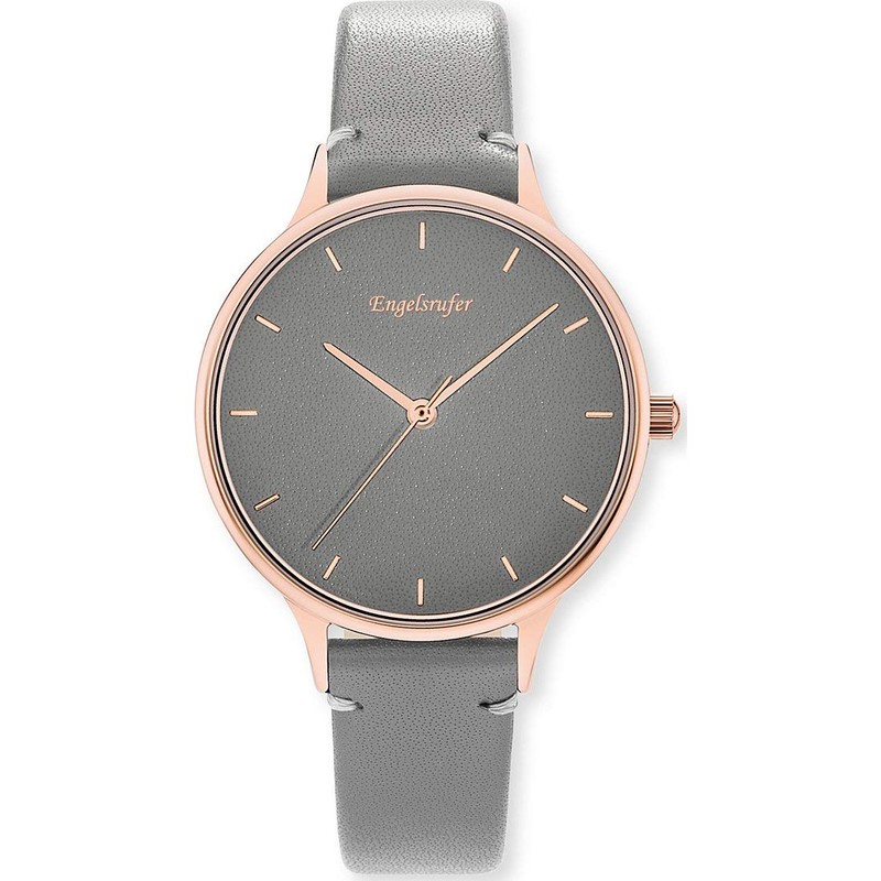Engelsrufer ERWA-COLOUR-LGY2 Women's Watch Colour Analogue Quartz Rose Grey, Strap.