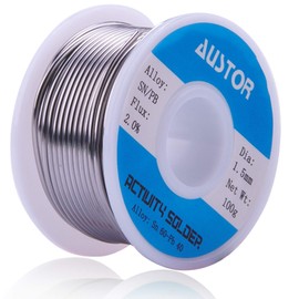 AUSTOR AUSTOR 60-40 Tin Lead Rosin Core Solder Wire for Electrical Soldering (1.5mm, 100g)