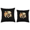 Japanese Shiba Inu Golden Retriever Throw Pillow
