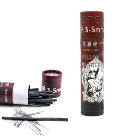 Zaky Willow Charcoal Sticks Thin 3-5 mm Medium 3-8 mm Thick 5-8 mm Great for Sketching Drawing Shading (3-5mm)