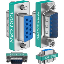 innomaker 4pcs CAN Bus DB9 Terminal Male to Female Connector Adatper with 120 ohm Resistance Between CAN-H and CAN-L DVI-D