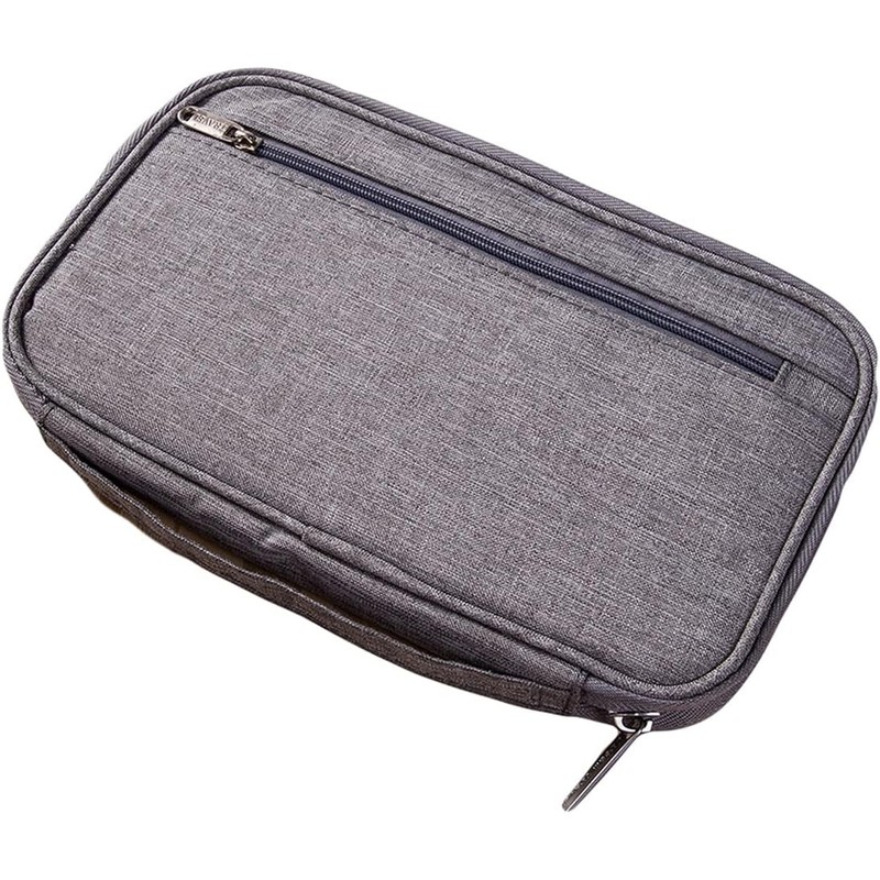 Porta Pasaporte, Organizador de Documentos de Viaje - Gris