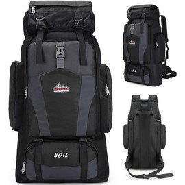 Mochila Senderismo 80L Impermeable para Hombre y Mujer