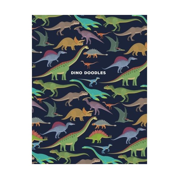 Dino Doodles: Blank Dinosaur Notebook (Drawing Pad Sketch Book) (8.5