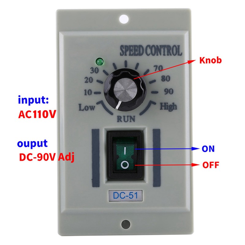 24V‑90V Adjustable DC Motor Speed Controller Input AC 110V