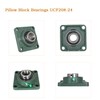 kimllier 2Pcs UCF208-24 1-1/2 Inch Bore Bearings Iron & Steel