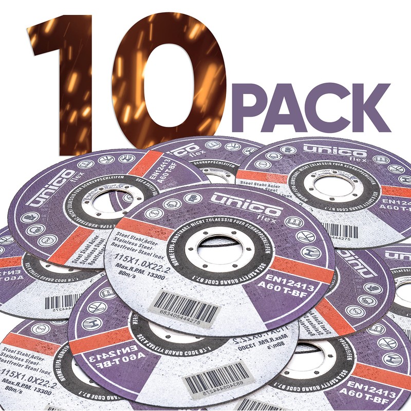 10 pieces cutting disc 115 metal - 10x cutting discs