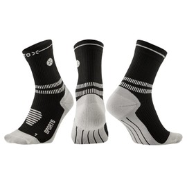 STOX Energy Socks, Sportsocken Damen, Kompressionklasse 23-32 mmHg, Gepolstertes Fußbett, Kompressionsstrümpfe, Sport Kompressionssocken, Stützstrümpfe, Thrombosestrümpfe, Kompression, Kurze Socken