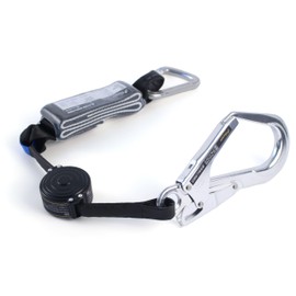 [Complies with New Standards] Single Lanyard for Body Belt Type [Single Winding Type on Both Sides] Lightweight Aluminum Hook First Type Crash Prevention Equipment, Fits Up to 220.5 lbs (100 kg),
