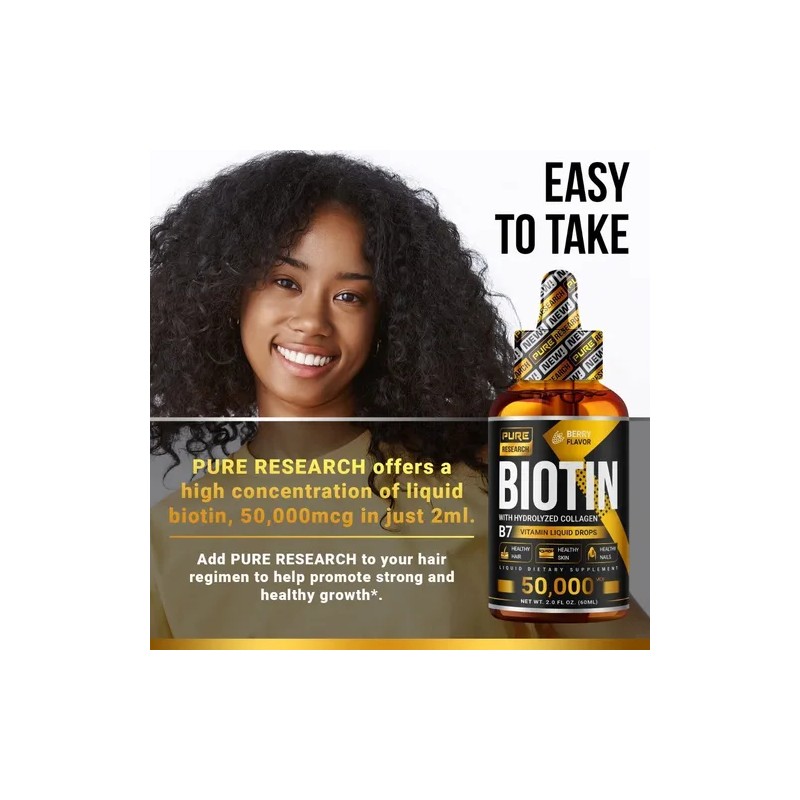 Cabello Asombroso Biotina Con Colágeno 50,000mcg 60ml Sabor S/N