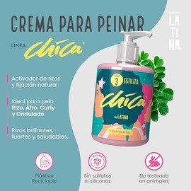 LATINA® | Crema para Peinar - CHICA® | Crema para Peinar Rizos | Belleza Mujer - Activador de Rizos | Complementar con Tratamiento para Cabello Maltra