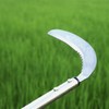 YEELOR Weeding Sickle, Steel Grass Sickle with Serrated Double-Edged Blade,