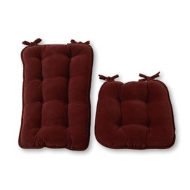Greendale Home Fashions Cherokee 2-Piece Jumbo Rocking Chair Cushion Set, Sangria 2 Count