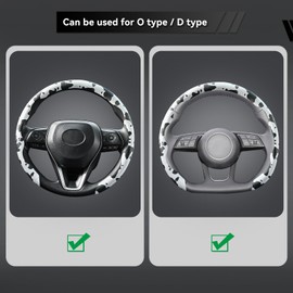 XUKEY Car Steering Wheel Cover Cow Print Pattern Interior Auto Accessories Universal D