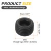 sourcing map 4Pcs Male Thread Socket Pipe Plugs, M16-1.5x10mm Carbon