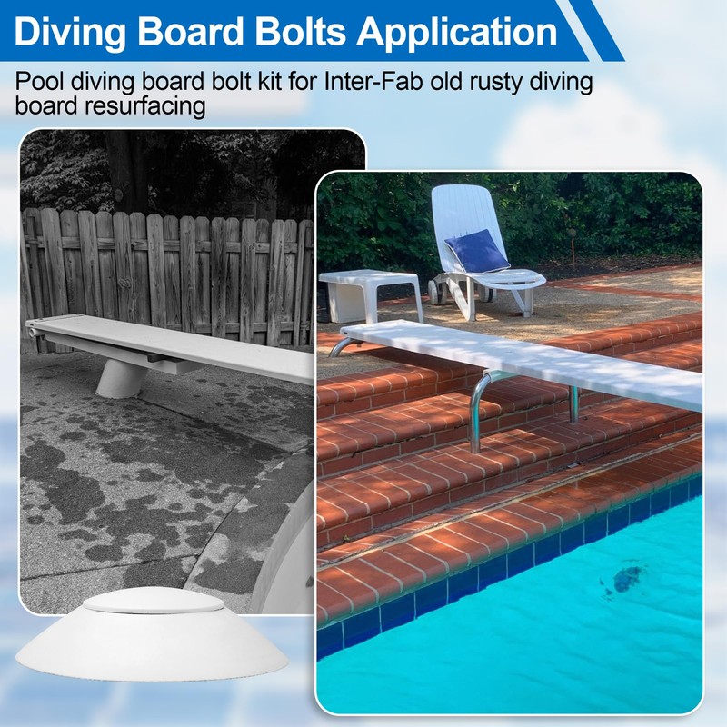 DB-TB-M Diving Board Bolt Kit Fits for Inter-Fab Two Hole