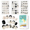 Allstarry Uñas Postizas para Niñas (Paquete de 3, 72 Unidades),
