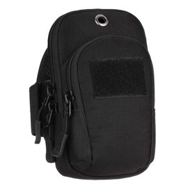 Phoenix Ikki High Density Nylon Material, Sports, Running, Sweatproof, Adjustable, Tactical Armband, Arm Pouch, Arm Bag, Arm Bag, Compatible with 5.8 inch Smartphones, Earphone Hole, Black