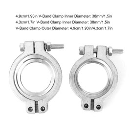 Tial 38Mm Wastegate Flange-V-Band Clamp Set, 1.5in Inner Diameter Wastegates V-Band Clamp Set Kit for TiAL with Screws Nuts and Seal