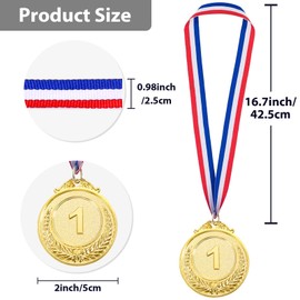 Caydo 63 Pieces 2 Inch Gold Silver Bronze Award Medals, 1st 2nd 3rd Place Medals for Awards for Kids and Adults for Sports, Competitions, Party