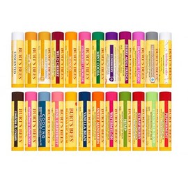 Burt's Bees Paquete de regalo variado de 12 unidades de bálsamo labial, relleno de calcetines, 12 sabores surtidos, sin duplicados, elegido al azar