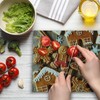 Ambesonne Gingerbread Man Cutting Board, Tasty Looking Traditional Cookies Little