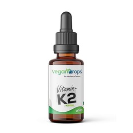 Vegan Drops® - Vitamin K2 drops as bioactive MK-7 form with the brand raw material K2 Vital® - 200 μg per daily dose - 1020 drops, 102 days range - vegan, without alcohol and produced in Germany