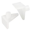 Hordion 60PCS Plastic Shelf Pegs, 5mm Shelf Support Pins Cabinet