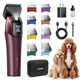 Professional Dog Clippers for Grooming Thick Hair, 9000RPM 5 Speed