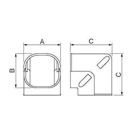 The Hare Ltd Plumbing Makeup Cover minisurimuko-na- of Surface of 90 ° Surface 90 ° Combination Mini